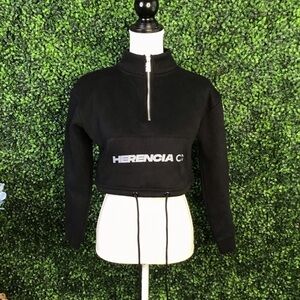 Herencia cropped back hoodie nwt